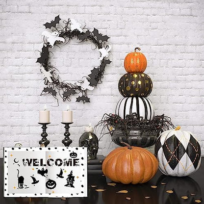 orkwo 24 Sheets Halloween Pattern Paper Set, 11.8"x11.8" Scrapbooking Supplies Paper Spider Pumpkin Bat Witch Plaid Stripe Dot Origami Paper - Image 4
