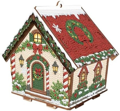 FRANDEK DIY Wooden House Diamond Art Painting Kit for Adults (Christmas by FRANDEK