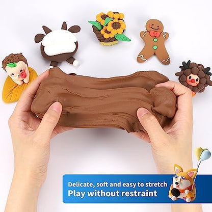 ifergoo 100g Brown Air Dry Clay, 3.5oz DIY Creative Modeling Clay for Kids - Image 5