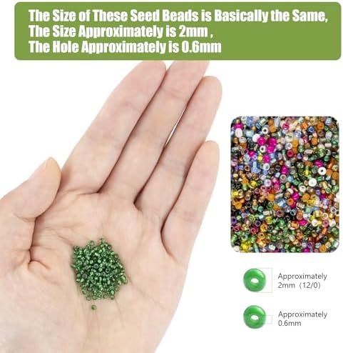 Ybxjges 24000Pcs 2mm Glass Seed Beads Kit, with 28 Colors Small Beads Kit for Girls,Women and Adults,Bracelets, Necklaces,Earring,Jewelry Making Supplies - Image 3