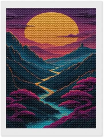 Reccmeny Luxury Papercraft Mountains DIY Gem Art Painting Kit by Reccmeny