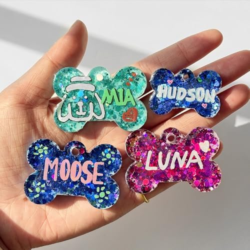 ResinWorld Set of 2'' & 1.5'' Dog Bone Silicone Molds with 15Pcs Key Ring & 15pcs Jump Ring, Pet Tag Mold for Resin Casting - Image 4