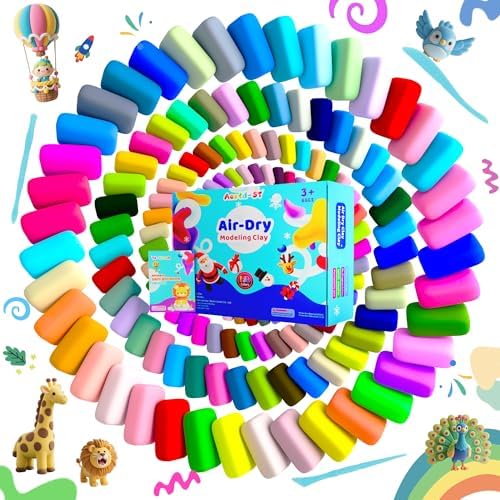 Aestd-ST Air Dry Clay 156 Colors, Modeling Clay for Kids, DIY Magic Clay - Image 2