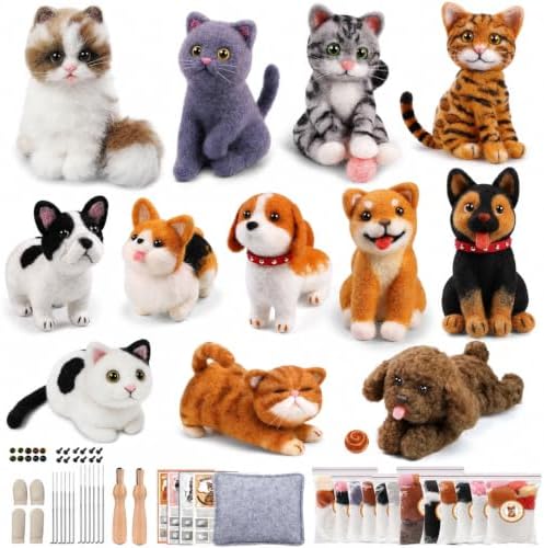 Mayboos 12 Pcs Needle Felting Kit, Felting Kits for Beginners Animal by Mayboos