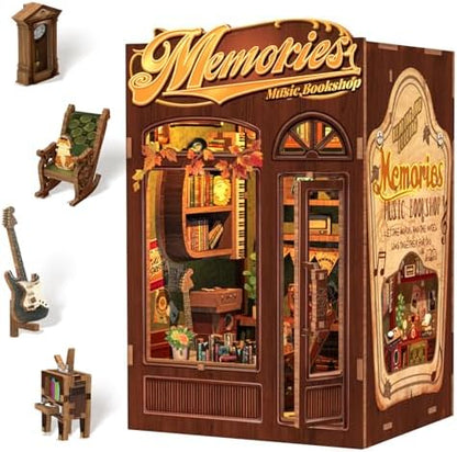 CUTEBEE Book Nook Kit, DIY Miniature House Kits, Diorama Bookshop by CUTEBEE