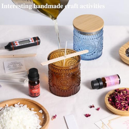 DARJEN Candle Making Kit for Beginners, 2 Jars Soy Wax Scented DIY Set - Image 5