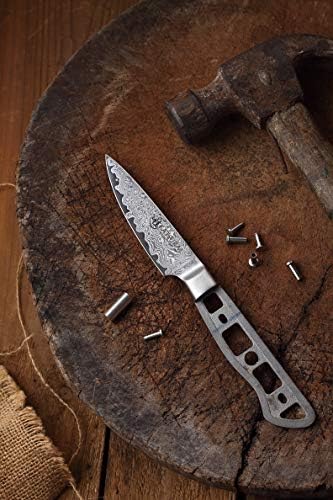 KATSURA Woodworking Project Kit – Paring Knife Blank – 3.5 Inch – Japanese Premium AUS 10, 67 Layers Damascus Steel - Image 2