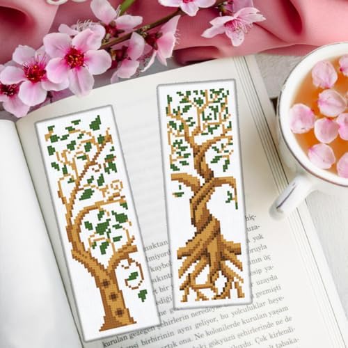 ORIGACH 6 Set Tree of Life Cross Stitch Bookmark Kit for Beginner - Image 6