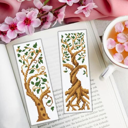 ORIGACH 6 Set Tree of Life Cross Stitch Bookmark Kit for Beginner - Image 6