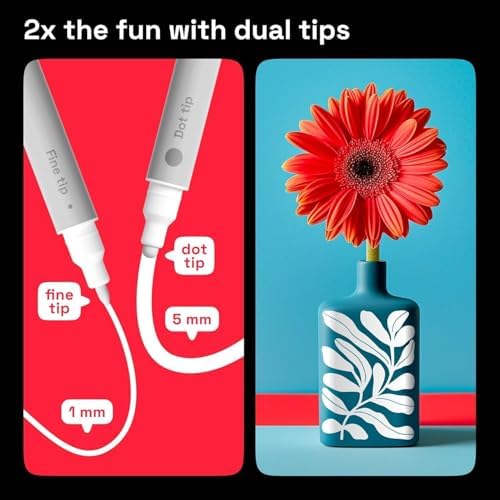 ARTISTRO White Dual-Tip Acrylic Paint Marker Pens - Set of 5 - Image 4