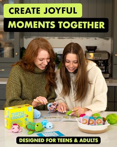 Granny Squirrel Turtle Crochet Kit for Beginners - DIY Amigurumi Animal Craft Kit with Full HD Video Tutorials & Easy No-Split Yarn - Complete Starter Set for Adults & Kids (Ages 13+) - Image 6