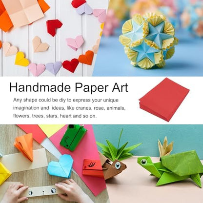 MECCANIXITY 100 Sheet Origami Paper Double Sided Red 8.3 x 5.8 Inch Square Sheet for Art Craft Project, Beginners, Gifts Decor - Image 6