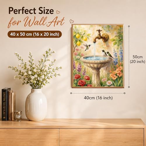 AUKELHJ Paint by Numbers Kit for Adults, Garden Hummingbird, 16X20 Inch - Image 3