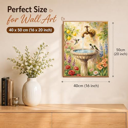 AUKELHJ Paint by Numbers Kit for Adults, Garden Hummingbird, 16X20 Inch - Image 3
