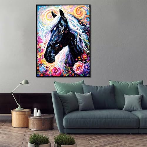 Paint by Numbers Kit for Adults Beginner, Animal Paint by Numbers Horse, DIY Easy Acrylic Watercolor Oil Painting Kit with Brushes, Arts and Crafts for Adult for Home Wall Decor, Gifts 28x38 in 3-46 - Image 2
