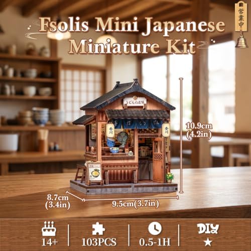 Fsolis DIY Book Nook Kit - Japanese Miniature Street Stall - Image 3