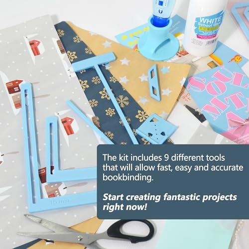 UPTTHOW 9Pcs Bookbinding Easy Scrapbooking Tool for Notebook Calender - Image 4