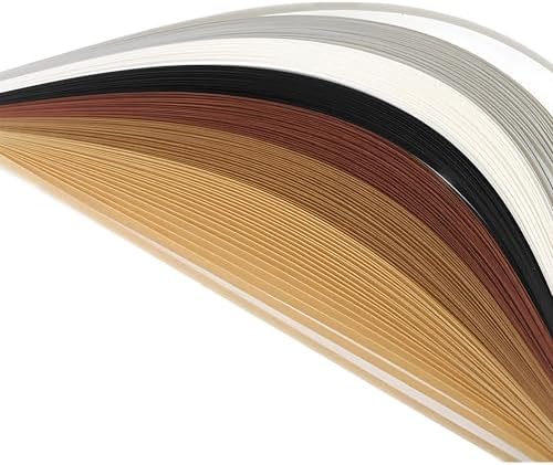 ODETOJOY Brown Quilling Paper Gradient Quilling Strips 5MM Crafts Paper Filigrana Color Ramps Chromatic Crescendo 120pcs Length 21inch - Image 5