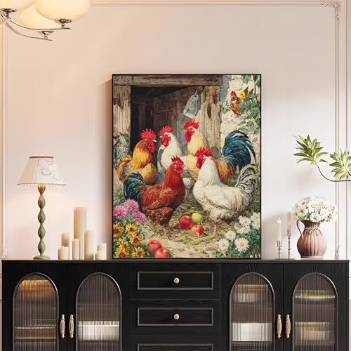 XTCIXAL Paint by Numbers Kit for Adults, Chicken, 16X20 Inch - Image 3