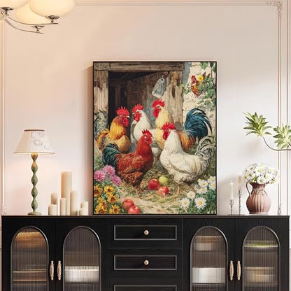 XTCIXAL Paint by Numbers Kit for Adults, Chicken, 16X20 Inch - Image 3