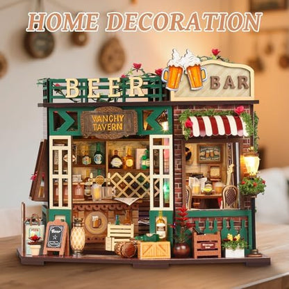 DIY Miniature House Kit, Mini House Building kit for Adults,Beer Bar - Image 6