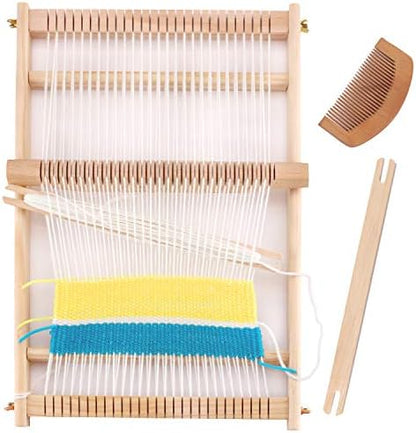 Wooden Weaving Loom Kit for Kids and Adults, Tapestry Loom 15.2x9.85 in by CYCHIRV