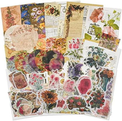 Vintage Scrapbooking Supplies Kit 83PCS Vintage Stickers for Journaling - Image 2
