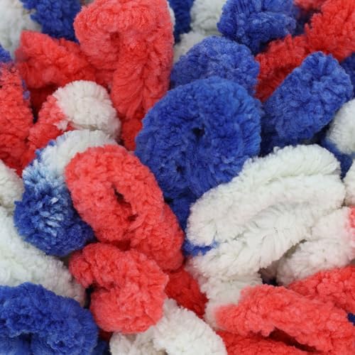 JubileeYarn Fun Finger Loops Yarn - Red White Blue - 3 Skeins - Image 2