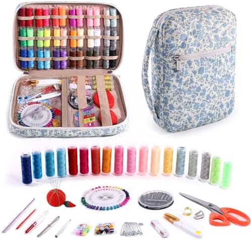 AMOIGEE Complete Sewing Kit for Adults with 230pcs Cute Sewing Supplies Kit by AMOIGEE
