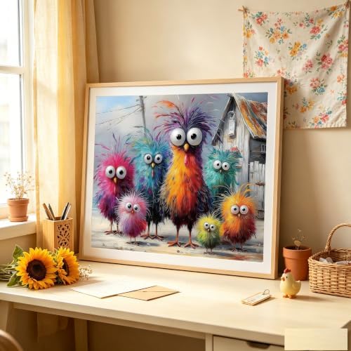 Funny Chicken Paint by Numbers Kit On Canvas for Adults Beginners 16x20In - Image 3