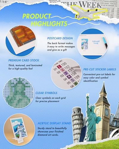 forever young Minigem World-Famous Landmark Diamond Art Kits, 5x7 Inch Card - Image 5