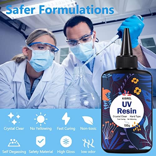 KISREL UV Resin Kit with Light, 400g Hard Type UV Resin and Large UV Light - Image 2