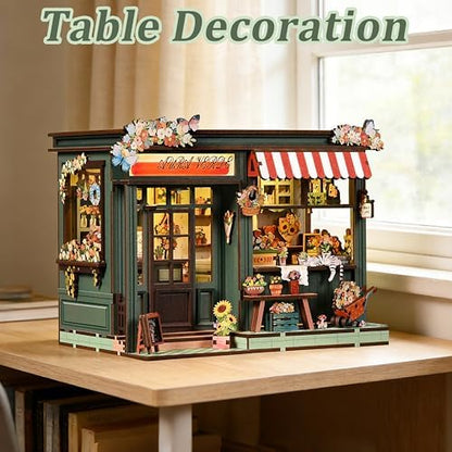 ISSEVE Book Nook Kit, Miniature House Kit Dollhouse Kits Bookshelf Décor - Image 6