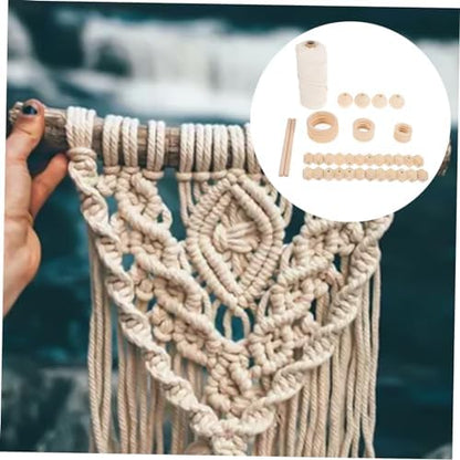 Mobestech DIY Macrame Kit for Adults Handcrafted Cotton Rope Wall Hanging Supplies Creative Tapestry Craft Set for Beginners for Home Decor and Personal Projects - Image 7