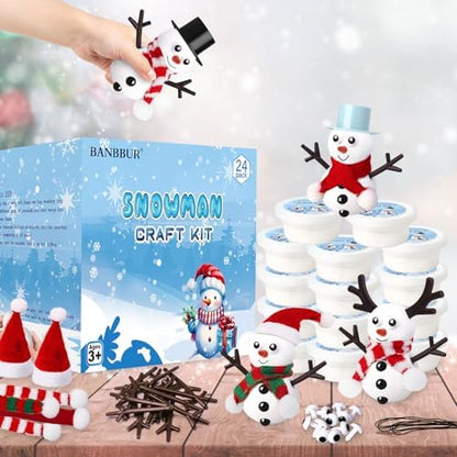 BANBBUR 24 Pack Christmas Stocking Stuffers for Kids, Build a Snowman Kit - Image 5