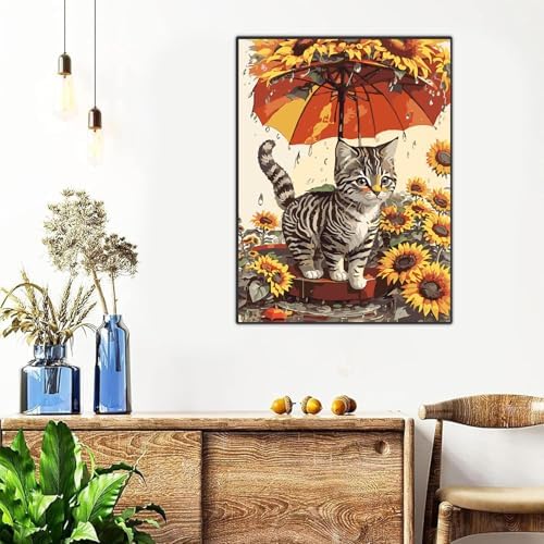 Meothan Framed Paint by Numbers Kits for Adults 12x16in with Wooden Easel - Image 5