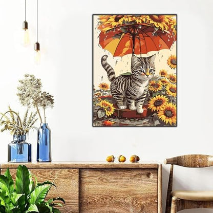 Meothan Framed Paint by Numbers Kits for Adults 12x16in with Wooden Easel - Image 5