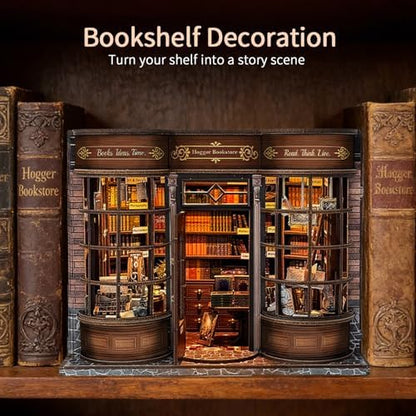 BELEEV Book Nook Kit for Adult and Teens,3D Wooden Puzzle(Hoggor Bookstore) - Image 5
