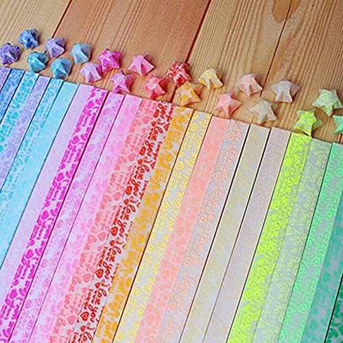 Luminous Origami Stars Papers Package DIY Paper Glitter Origami Stars, Glows in The Dark Stars Folding Paper, 600 Sheets, 20 Colors(20 Luminous Colors) - Image 4