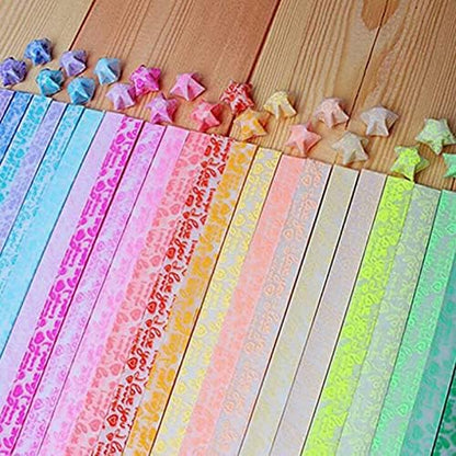 Luminous Origami Stars Papers Package DIY Paper Glitter Origami Stars, Glows in The Dark Stars Folding Paper, 600 Sheets, 20 Colors(20 Luminous Colors) - Image 4