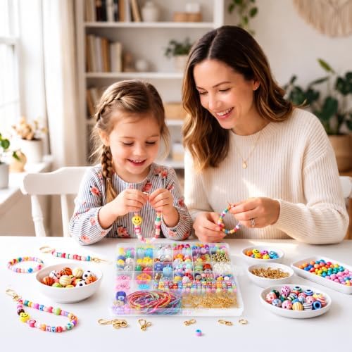 Keychain Making Kit, Bag Charm Kit, 488 PCS DIY Bead Kit with 8 Keychains - Image 4