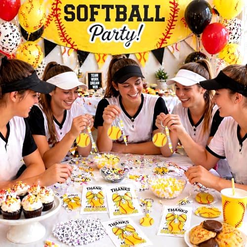 Suncalla 984 Pcs 24 Set Softball Keychain Making Kit DIY Ball Bag Tag Craft - Image 2