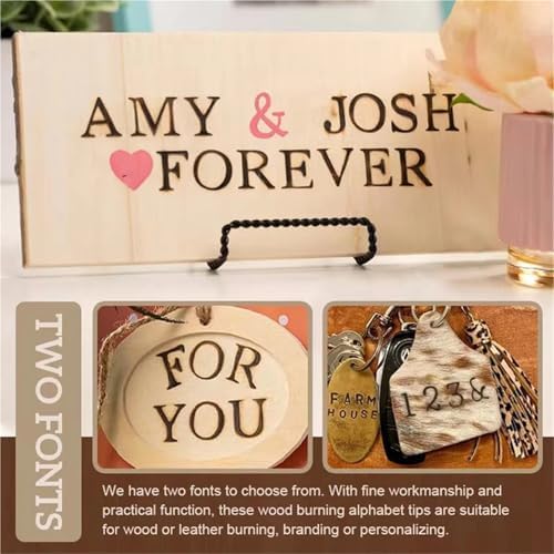 Wood Burning Letters 26pcs Hot-Stamps Uppercase Alphabet Set for Branding and Personalization of Wood, Leather, and Other Surfaces for Leather Wooden Burner Craft DIY - Image 6