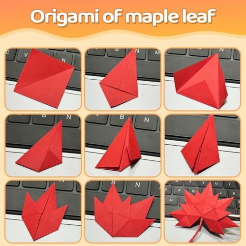 EPPINGWIN 220 Sheets Origami Paper, 20 Colors Colored Paper, 6"×6" Square Paper, Origami Kit with Craft Guide - Image 6