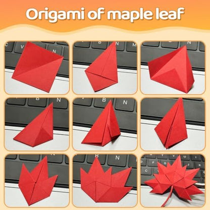 EPPINGWIN 220 Sheets Origami Paper, 20 Colors Colored Paper, 6"×6" Square Paper, Origami Kit with Craft Guide - Image 6