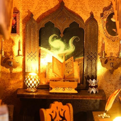 Book Nook Kit, Miniature Kit 3D Wooden Puzzle for Adults, Magic - Image 4
