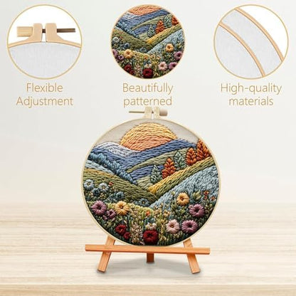 SCECALA 3 Pack Mountain Tree Landscape Embroidery Kit - Image 2
