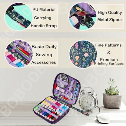 Bobode Travel Floral Basic Sewing Kit for Adults - Image 5