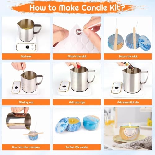 OFUN Candle Making Kit for Adults, DIY Candle Making Supplies for Beginner, Christmas DIY Gifts, Candle Making Kits for Adults - Includes Beeswax, Essential Oils, Dyes, and More, Crafts for Adult - Image 5