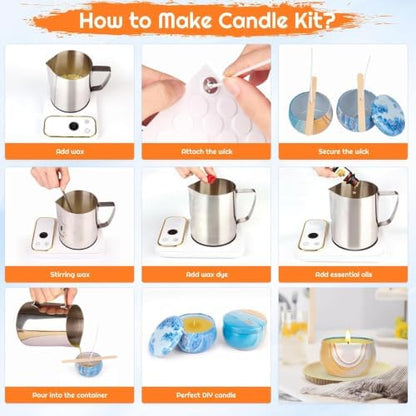 OFUN Candle Making Kit for Adults, DIY Candle Making Supplies for Beginner, Christmas DIY Gifts, Candle Making Kits for Adults - Includes Beeswax, Essential Oils, Dyes, and More, Crafts for Adult - Image 5